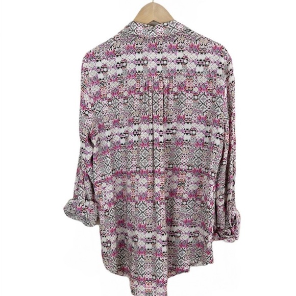 Anthropologie Maeve Islet Button-Down Printed Top XS - Picture 3 of 6